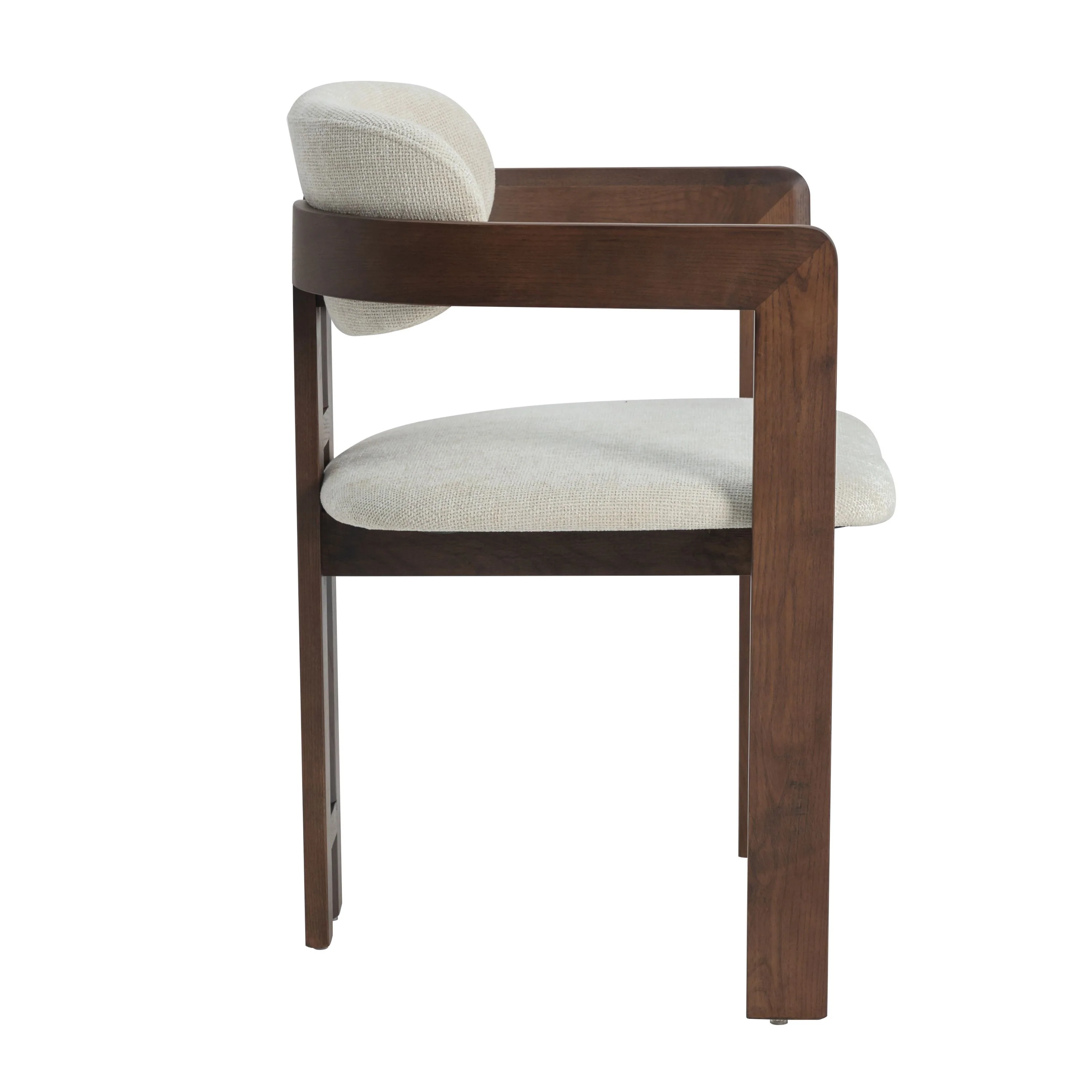 Romeo Walnoot Eetkamerstoel - Beige - Image 4