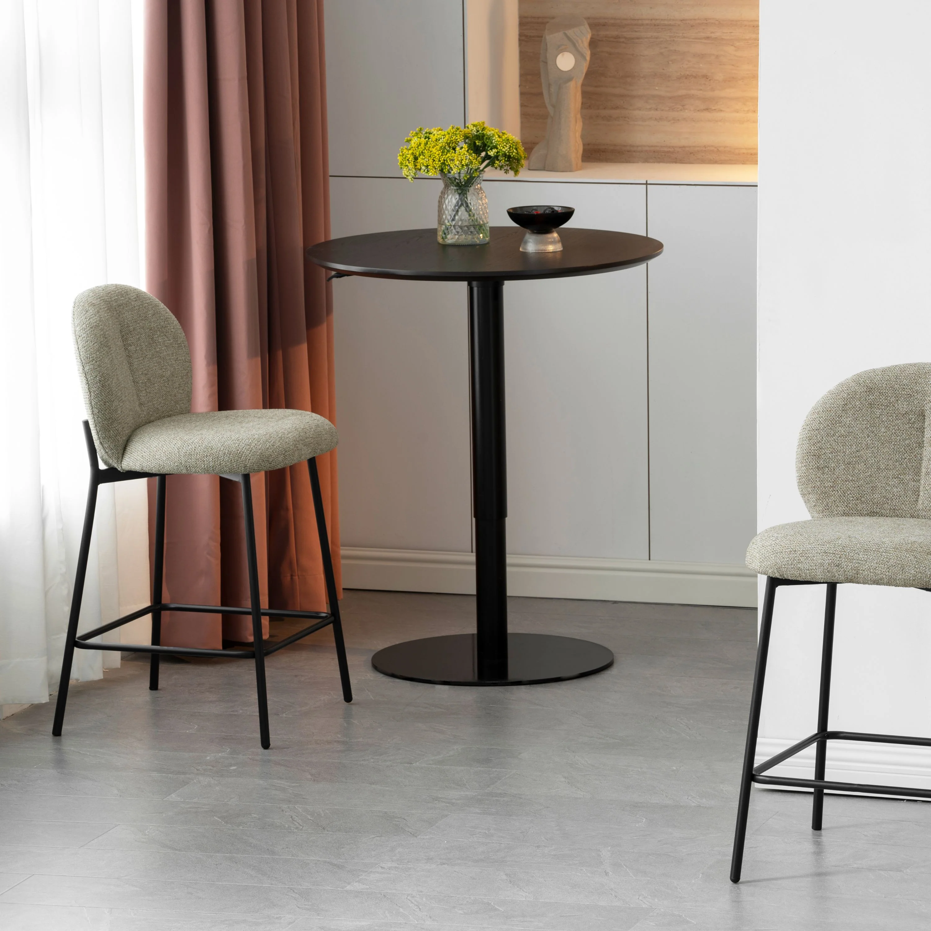 Ruby Barstoel - Taupe Chenille - Image 7