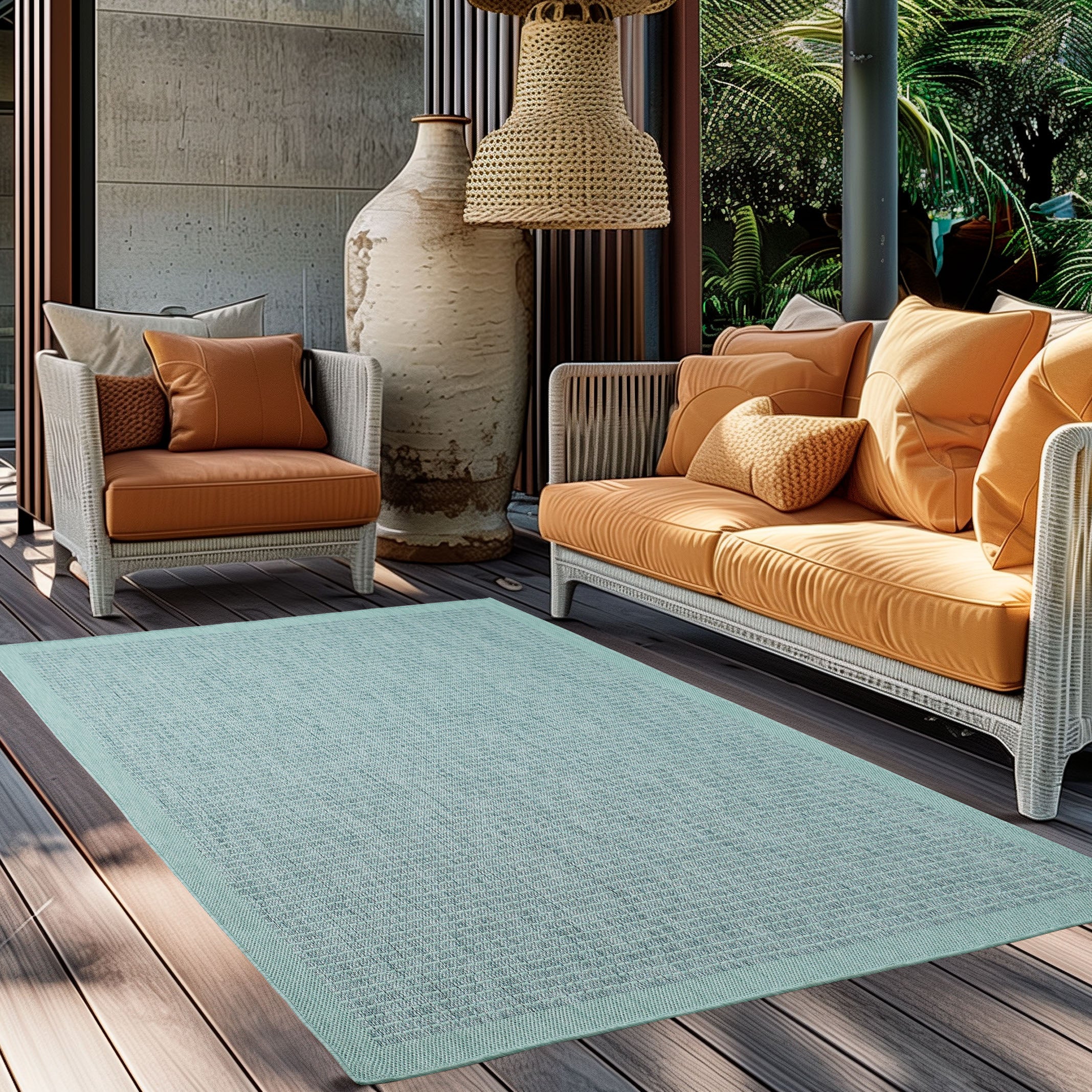 Vloerkleed voor Buiten - Nolan - Blauw - Image 2